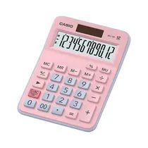 Calculadora Compacta Casio MX-12B com 12 Dígitos - Rosa