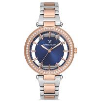 Relogio Analogico Feminino Daniel Klein DK.1.12681-5 Premium Ladies / Pulseira de Aco Inoxidavel - Prata/Rose Gold