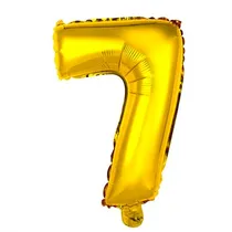 Balao Numero 7 Dourado 32 Polegadas