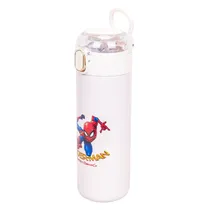 Garrafa Térmica com Bico e Design Spider-Man 380ML - Branco