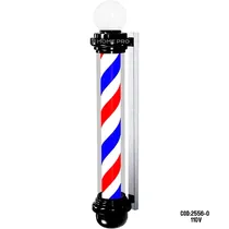 Barber Pole Giratório com Globo 1M Preto 110V