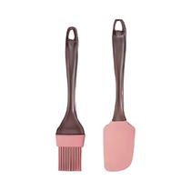 Pincel Y Espatula de Silicona Cookstyle SLL-1398 Rosa - Marron