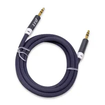 Cabo Auxiliar de Nylon Luo LU-1119 com Conetor P2 3.5MM - Cinza