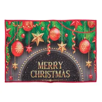 Tapete Natalino Decorativo 38X58 CM com Estampas de