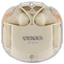 Fone de Ouvido Sem Fio Satellite AE-6210 - Transparente/Beige