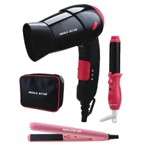 Kit Mega Star GWB056KIT SECADOR1200W+Alisador+Modelador Bivolt 50/60HZ