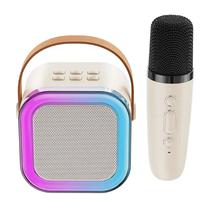 Speaker K12 Karaoke com Bluetooth e Microfone - Bege