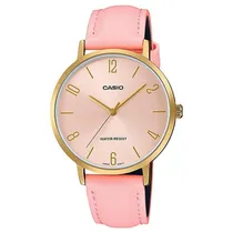 Relogio Feminino Analógico Casio LTP-VT01GL-4B Couro Rosa