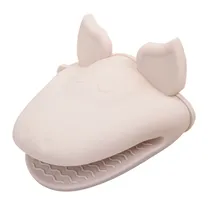 Pegador Silicone Panelas Design Vaquinha Branco