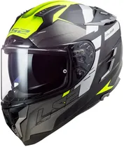 Capacete para Moto LS2 Challenger CT2 Allert FF327 - Tamanho XXL (63-64) - Titânio/Amarelo