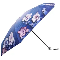 Sombrinha Guarda-Chuva Floral Lilas 18CM Cerrado 90 CM Circufe.