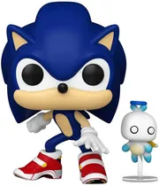 Boneco Sonic With Hero Chao - Sonic The Hedgehog Funko Pop! 1036