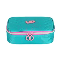 Cartuchera UP4YOU Chevron Matelassê ET49114UP-Az Azul Petróleo