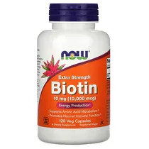 Now Biotin 10.000MCG 120 Cápsulas