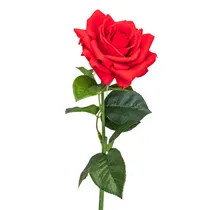 Rosa Artificial Decorativa Cor Vermelha