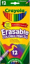 Lápis de Cor Crayola Erasable Colored Pencils 68-4412 (12 Unidades)