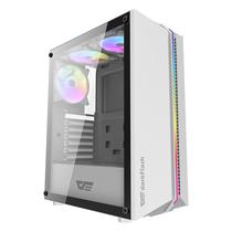 Gabinete Gamer Darkflash DK151 / 3 Fans Argb / Lateral de Vidro - Branco (Caixa Danificada)