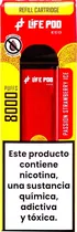 Vape Descartável Life Pod - Passion Strawberry Ice - 8000 Puffs