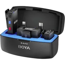 Microfone Boya Boyamic Wireless USB-C/iPhone (2TX+1TX) - Black