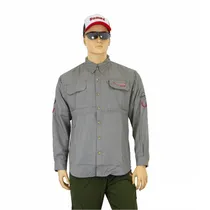 Sumax Pesca Vestuario Camisa de Pesca BSW2301-G-M Ventilada Mang.Larga Poliester Masculino Gris