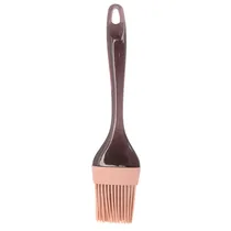 Pincel de Cozinha de Silicone e Cabo Escuro - Bege