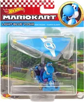 Carrinho Light-Blue Yoshi Hot Wheels Mario Kart Mattel - HDB44