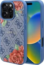 Capa Guess para iPhone 16 Pro GUHMP16LP4ROPEMCB - Flowers Blue