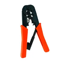 F. Decapador Alicate de Crimpagem 6P 8P RJ45 RJ11 Black/Red
