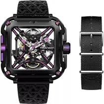 Relogio Masculino Ciga Design X011-BLPL-W25BK Mechanical X Series Gorilla Neon Purple