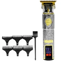 Máquina de Cortar Cabelo More Fitness MF-038 Recarregável - Prata/Dourado