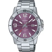 Relógio Casio MTP-VD01D-6BVUDF Masculino - Prata/Roxo