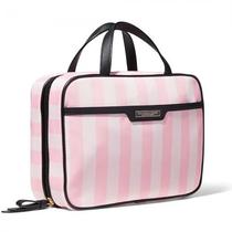 Bolsa Neceser Victoria's Secret Rosa Listras Grande