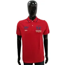 Camiseta La Martina Polo Masculino s.Eq.KMP323 02 Oxford Vermelho