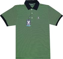 Outlet Camiseta Polo Psycho Bunny B6K427 Masculina - Verde Preto Listrado