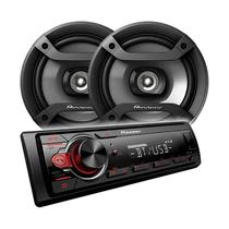 Pioneer MP3 Combo MVH-S215BT +TS-165P Coaxial 6 Polegadas ( Par )