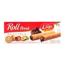 Canudinho Wafer Crocante Gastone Lago Avelã 80G