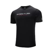 Camiseta Esportiva (Adulto) Kelme Entrena Tu Linea Preto 3XL