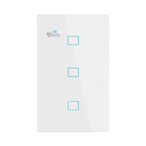 4LIFE Interruptor Smart de Pared FLT3SWW Wifi Wall 3 Gang