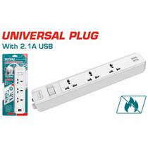 Toma Multiple Total THES13041VSB 3X2P+T USB