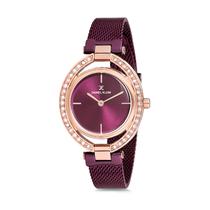 Relogio Analogico Feminino Daniel Klein Premium DK12194-7 - Bordo e Rosa Ouro