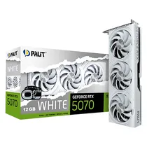 Placa de Vídeo RTX-5070 12GB GDDR7 192BIT Palit White Oc NE75070U19K9-GB2050W