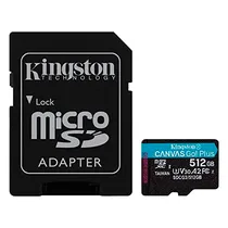 Cartão de Memória Micro SD Kingston Canvas Go Plus 512GB 170MBS – SDCG3/512GB