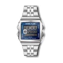 Relógio Digital Masculino Daniel Klein D:Time DK.1.12274-3 - Prata e Azul