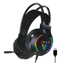 Headset Gamer Satellite AE-304 USB RGB - Preto