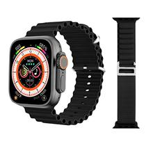 Relogio Inteligente Smartwatch Mannatech L9 Ultra / 49MM com Bluetooth / Pulseira Duplo (Silicone e Tecido) - Preto