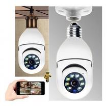 Camera IP Wifi Sem Fio Giratoria 360 com Encaixe Lampada Bocal PTZ Full HD Visao Noturn