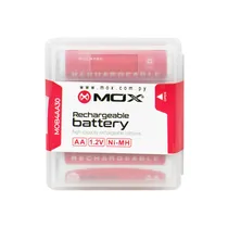 Pilha Mox MOB4AA30 - AA - 3000MAH - 4 Unidades - Recarregável