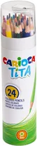 Lapis de Cor Carioca Tita Mais Apontadores de Punta - 43341 (24 Cores)