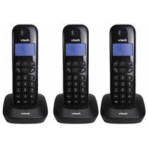 Telefone Vtech VT680-3 - Bina - 6.0 - Bivolt - 3 Fones - Preto