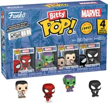 Bonecos Spider-Man/ Green Goblin/ Jonah/ Spider-Man Symbiote - Marvel Funko Bitty Pop!